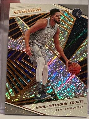 Karl-Anthony Towns Purple Gray Basketball Card